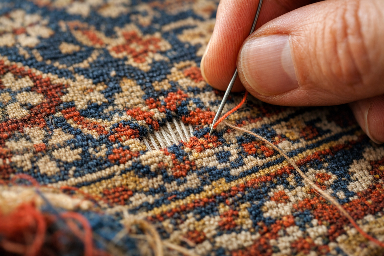 Löcher im Teppich reparieren – fachgerecht und unauffällig